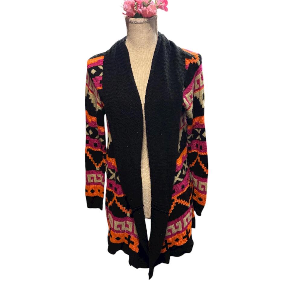 Y2K Aztec style knit cardigan